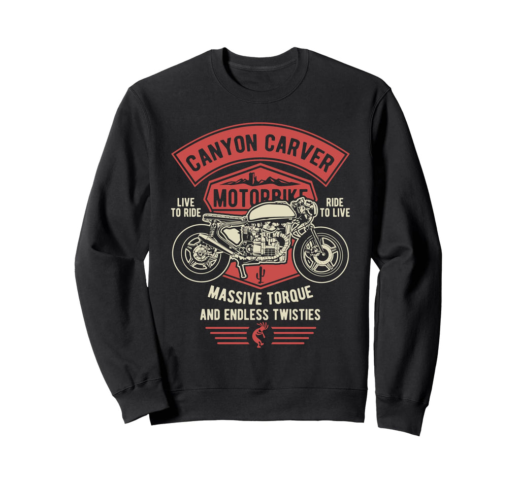Canyon Carver Motorcycle Sweatshirt - Novelty Apparel Unisex - T-Shirt, Sweatshirt, Hoodie