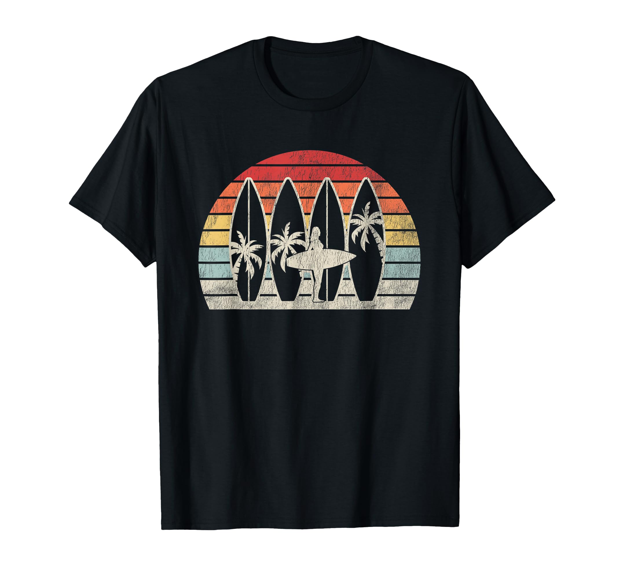 Surfboards Sunset Beach Waves T-Shirt - Casual Everyday Wear for Adults - T-Shirt, Sweatshirt, Hoodie