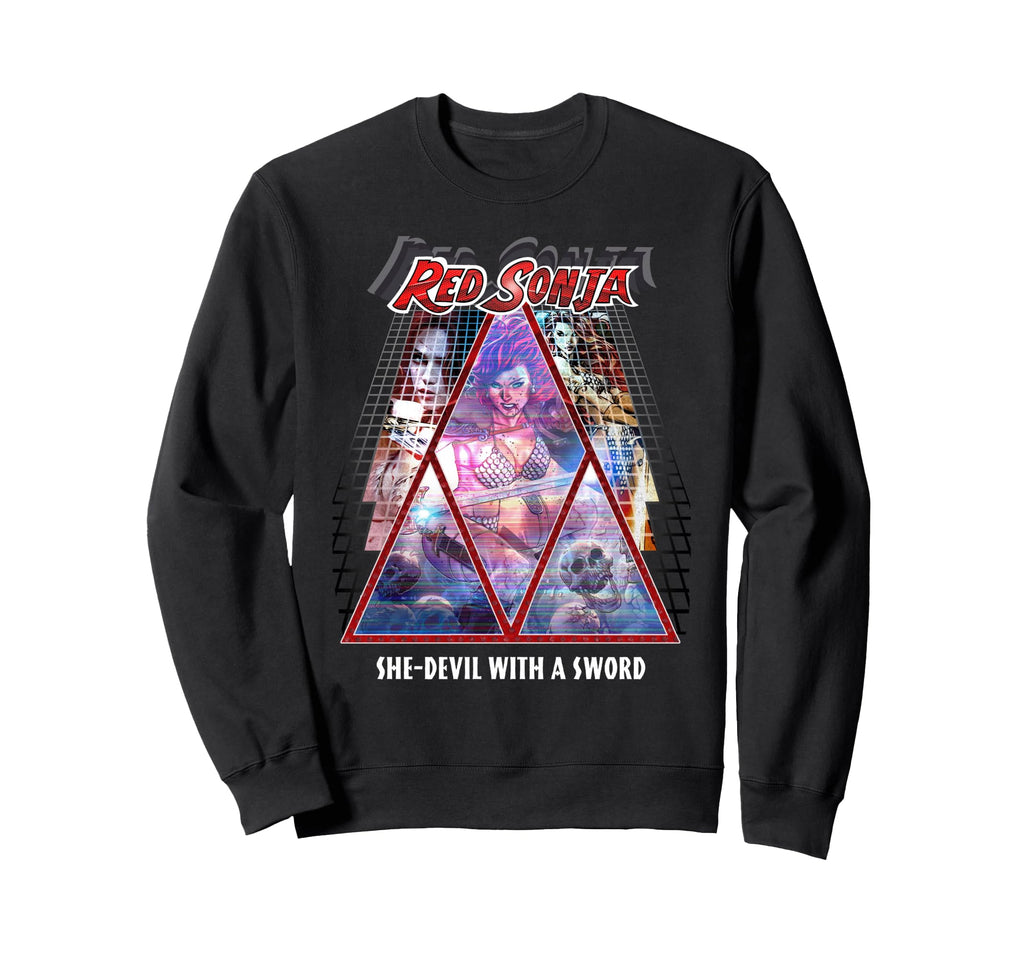 Red Sonja Synthwave Redhead Sweatshirt - Casual Everyday Wear for Adults - T-Shirt, Sweatshirt, Hoodie