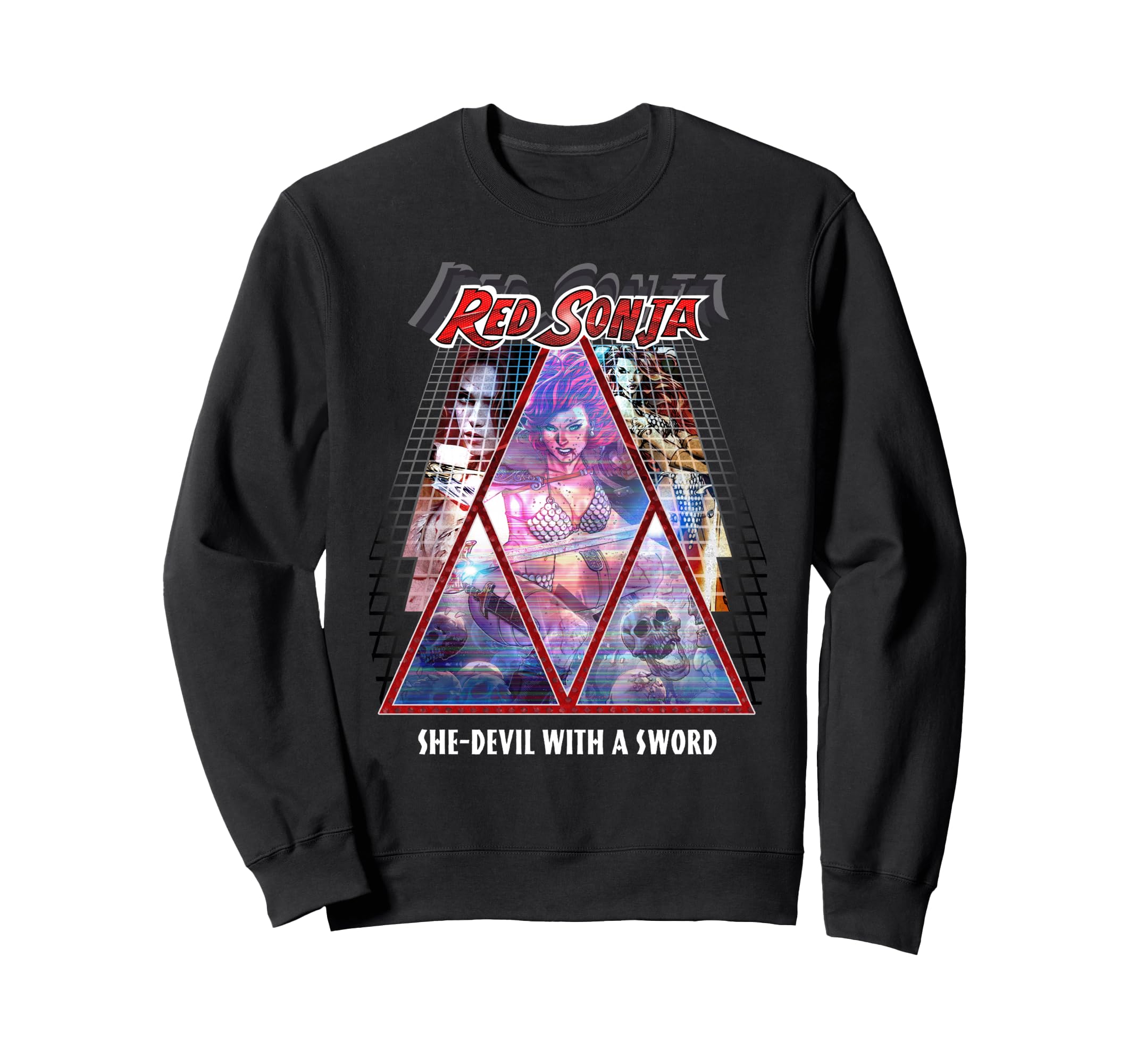 Red Sonja Synthwave Redhead Sweatshirt - Casual Everyday Wear for Adults - T-Shirt, Sweatshirt, Hoodie