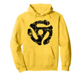 45 Rpm Vinyl Record Adapter Black Hoodie - Graphic Print Men Women - T-Shirt, Sweatshirt, Hoodie