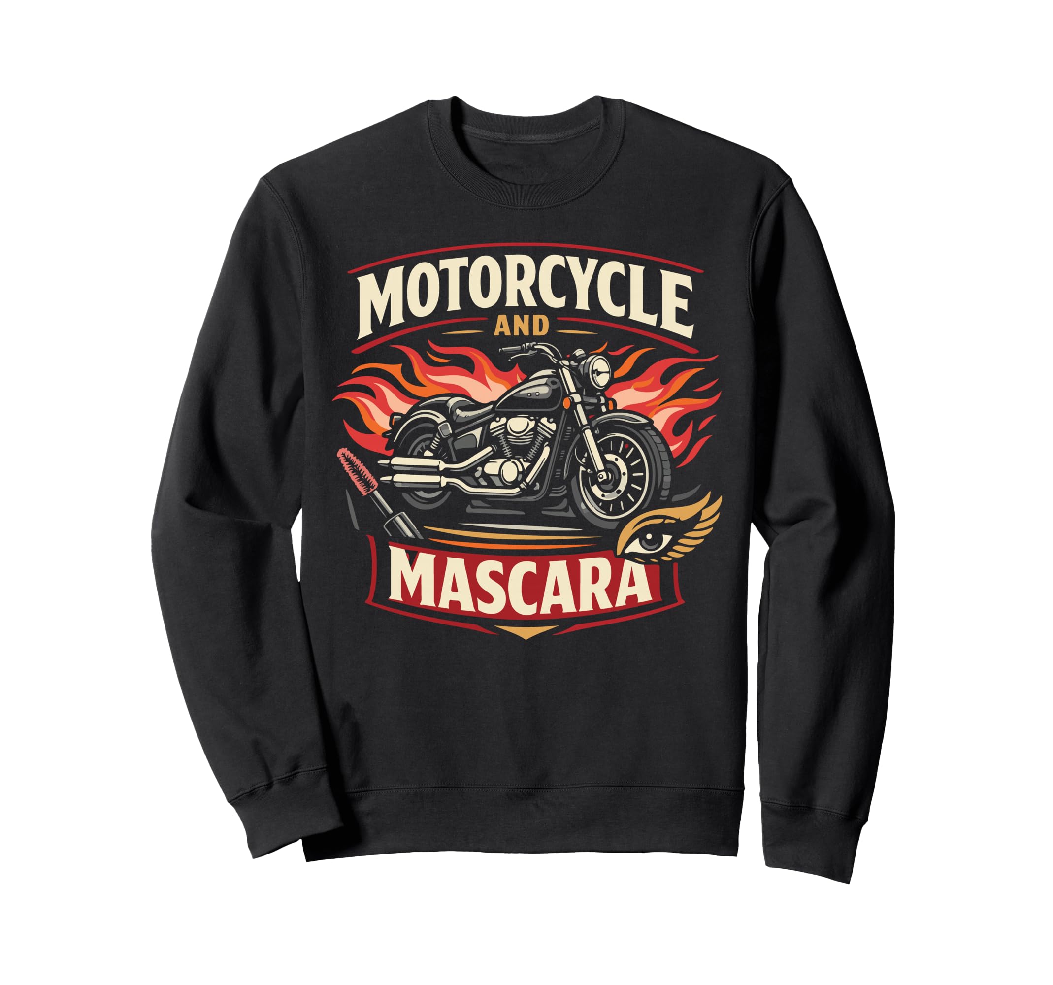 Motorcycle Biker Female Sweatshirt - Graphic Print Unisex - T-Shirt, Sweatshirt, Hoodie