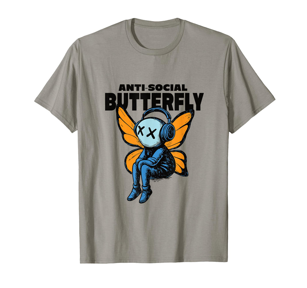 Anti Social Butterfly Introvert T-Shirt - Aesthetic Graphic for Adults - T-Shirt, Sweatshirt, Hoodie