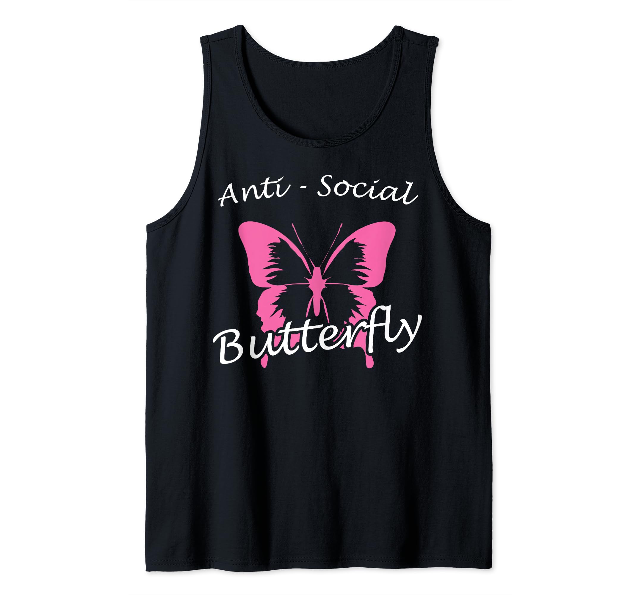 Anti Social Butterfly Funny Sarcastic T-Shirt - Minimalist Print Men Women - T-Shirt, Sweatshirt, Hoodie