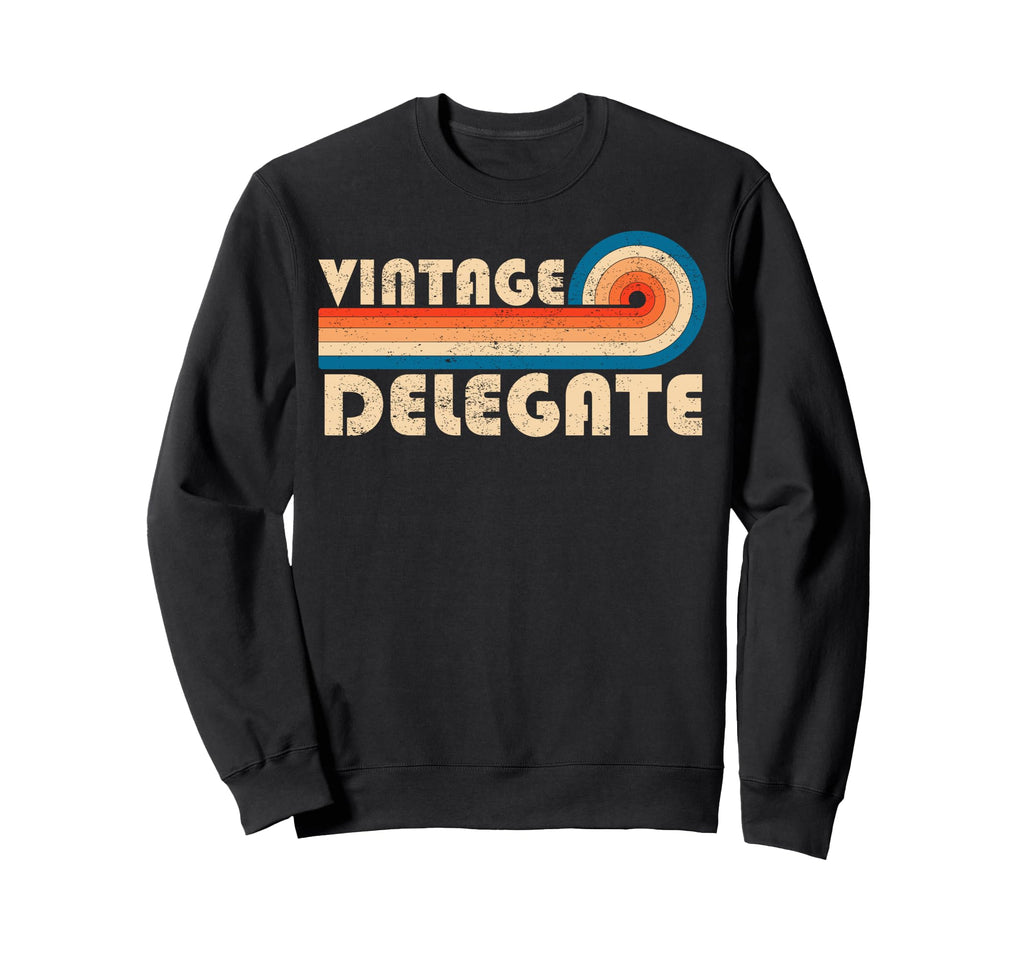 Delegate 70S 80S Sunset Stripe Sweatshirt - Trendy Graphic Men Women - T-Shirt, Sweatshirt, Hoodie