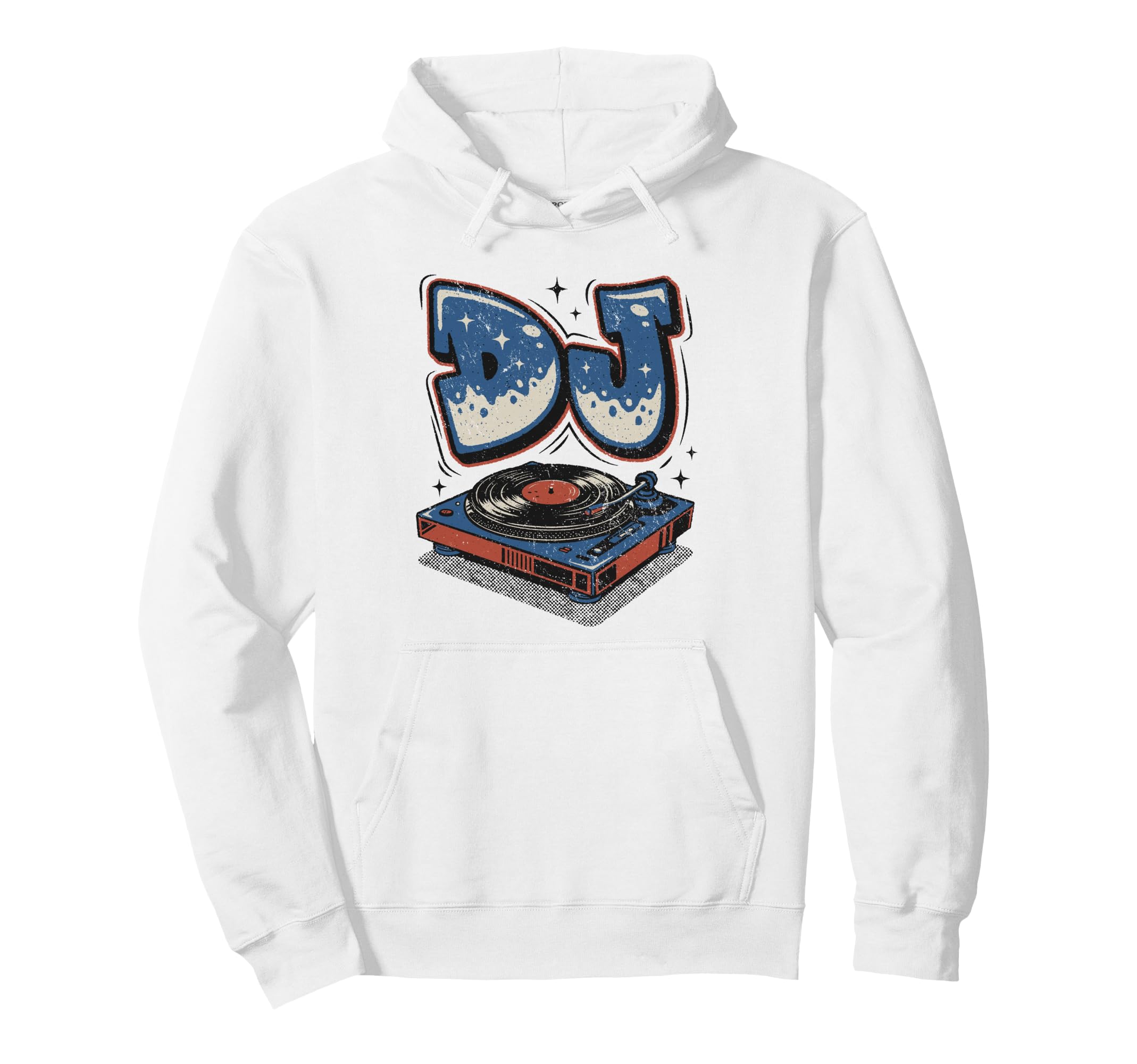 Dj Disc Jockey Vinyl Record Player Hoodie - Streetwear Style for Adults - T-Shirt, Sweatshirt, Hoodie