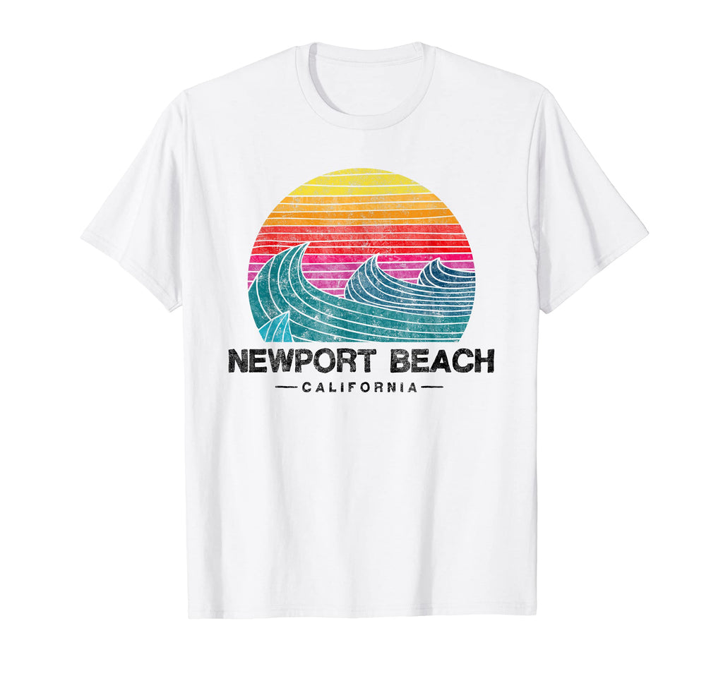 Newport Beach Los Angeles Waves Cali T-Shirt - Trendy Graphic Unisex - T-Shirt, Sweatshirt, Hoodie