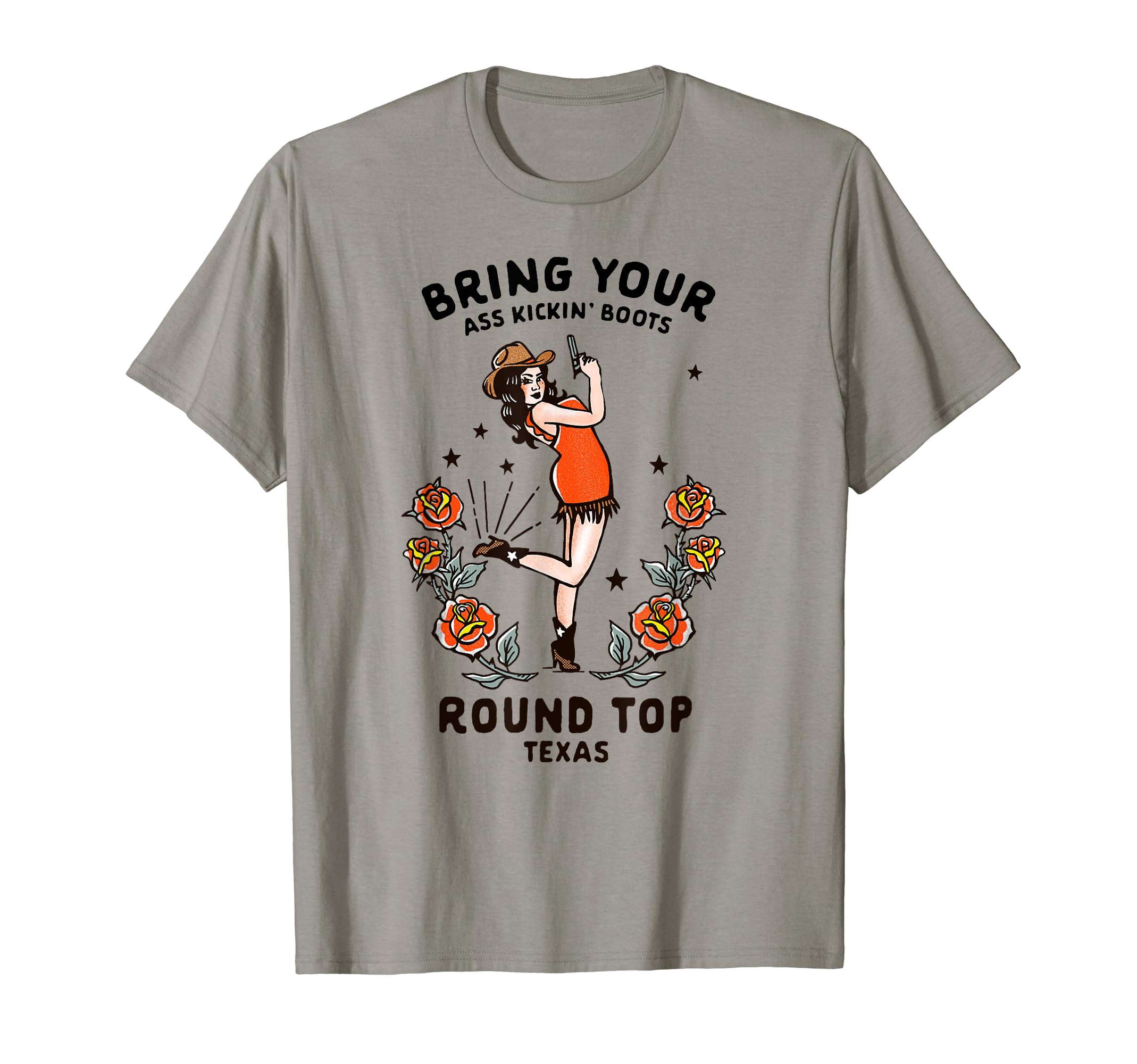 Ass Kicking Boots Funny Round Texas T-Shirt - Casual Everyday Wear Unisex - T-Shirt, Sweatshirt, Hoodie