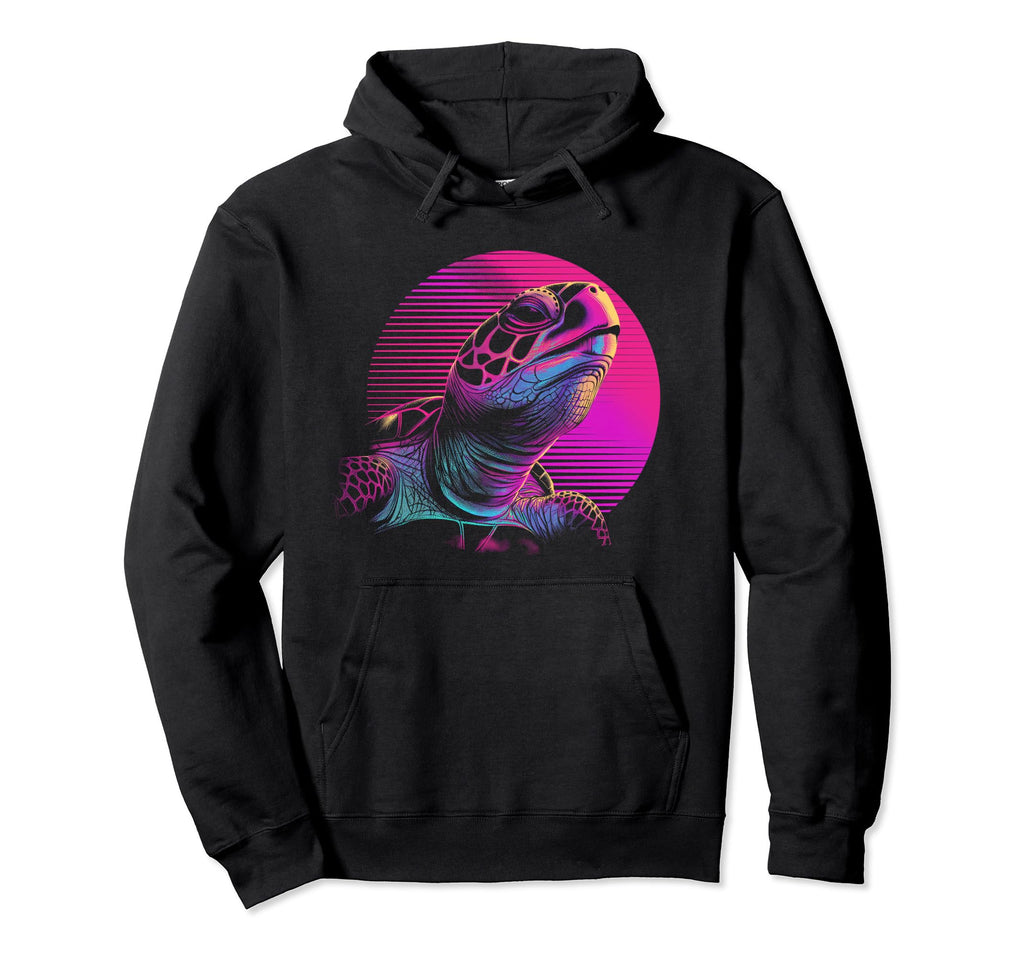 Turtle Vaporwave Aesthetic Synthwave Hoodie - Aesthetic Graphic for Adults - T-Shirt, Sweatshirt, Hoodie