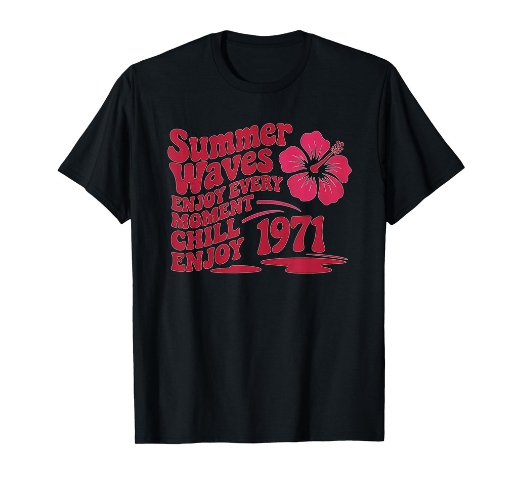 Vibes Summer Waves Typography Summer T-Shirt - Minimalist Print for Adults - T-Shirt, Sweatshirt, Hoodie