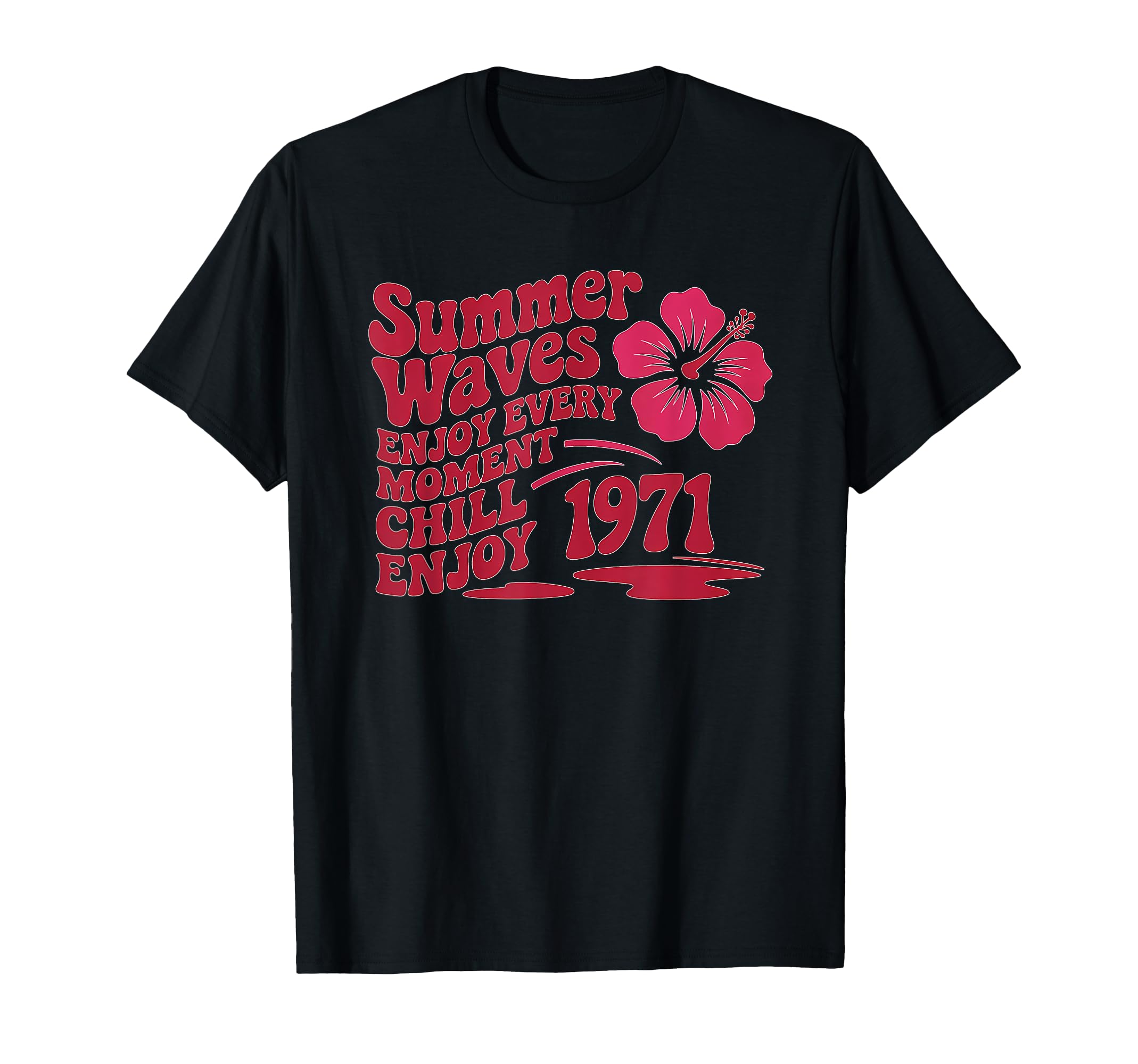Vibes Summer Waves Typography Summer T-Shirt - Minimalist Print for Adults - T-Shirt, Sweatshirt, Hoodie
