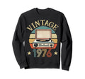 1976 Born 1976 Sunset Vinyl Record Sweatshirt - Minimalist Print Unisex - T-Shirt, Sweatshirt, Hoodie
