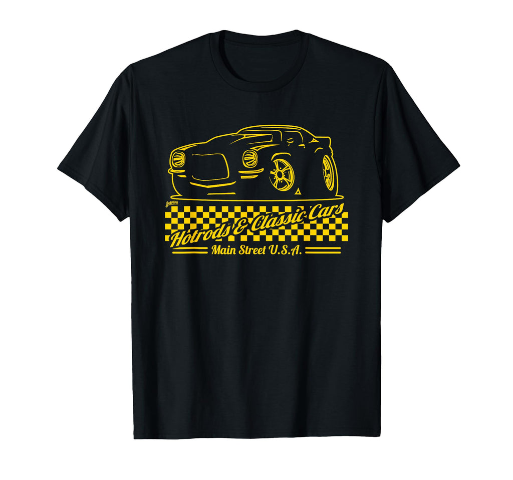 Hotrods And Cars Main Street Usa T-Shirt - Trendy Graphic for Adults - T-Shirt, Sweatshirt, Hoodie