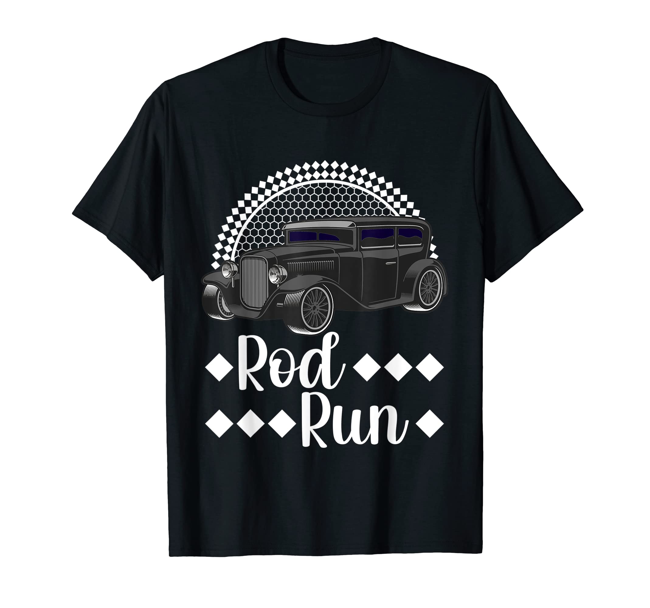Rod Run Hot Rod Sedan Rat Rod Car Show T-Shirt - Minimalist Print Unisex - T-Shirt, Sweatshirt, Hoodie