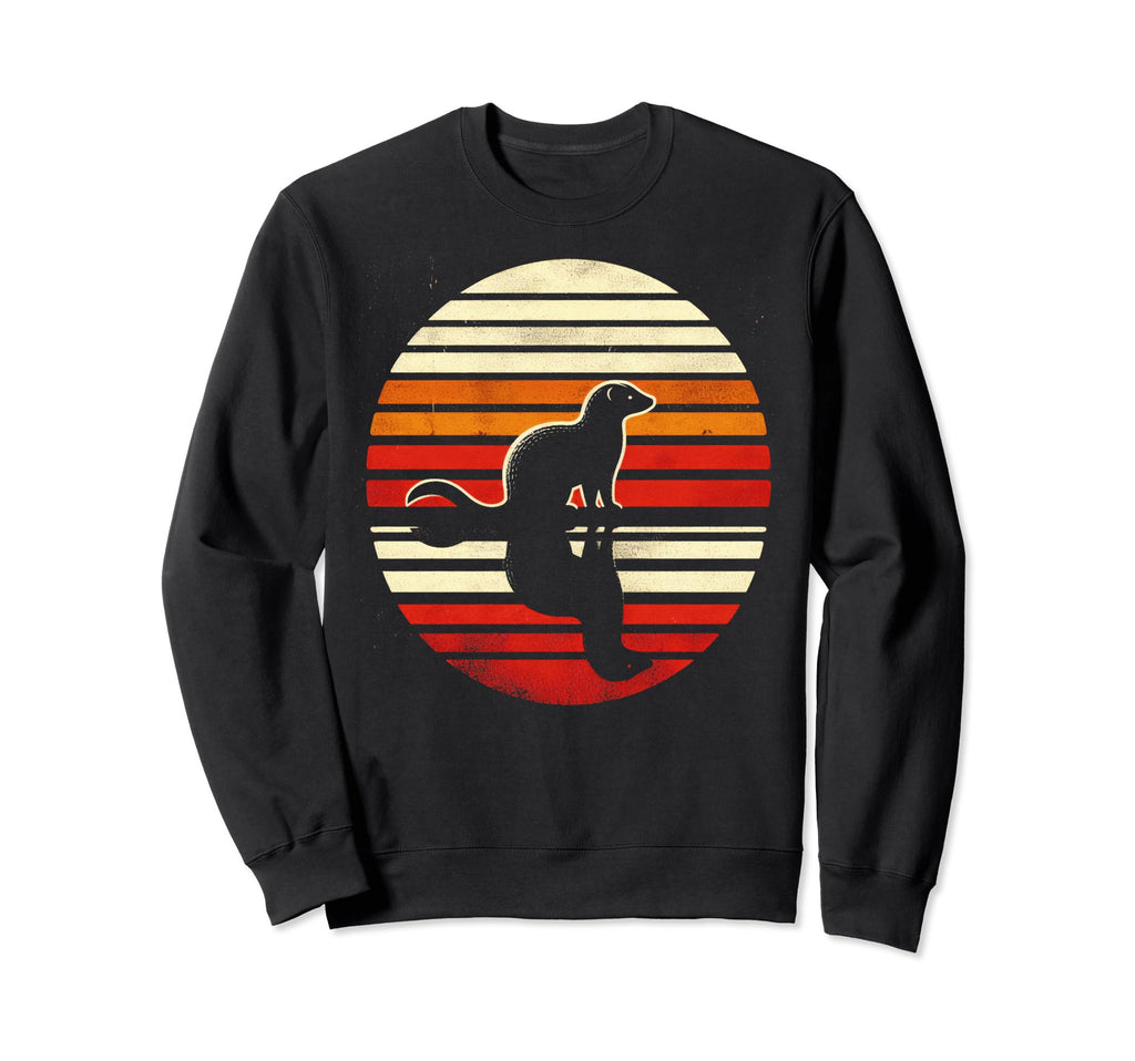 Mongoose Sunset Safari 70S Sweatshirt - Fun Novelty Design Unisex - T-Shirt, Sweatshirt, Hoodie