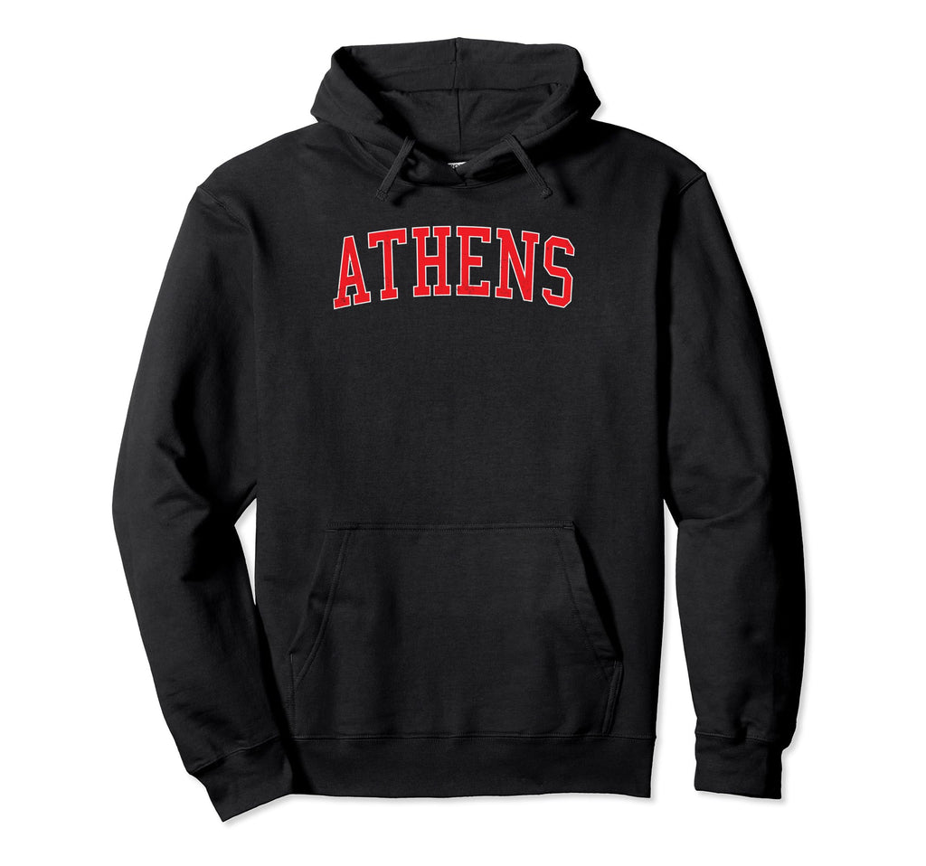 Athens Tn Distressed Red Varsity Hoodie - Custom Art Print Men Women - T-Shirt, Sweatshirt, Hoodie
