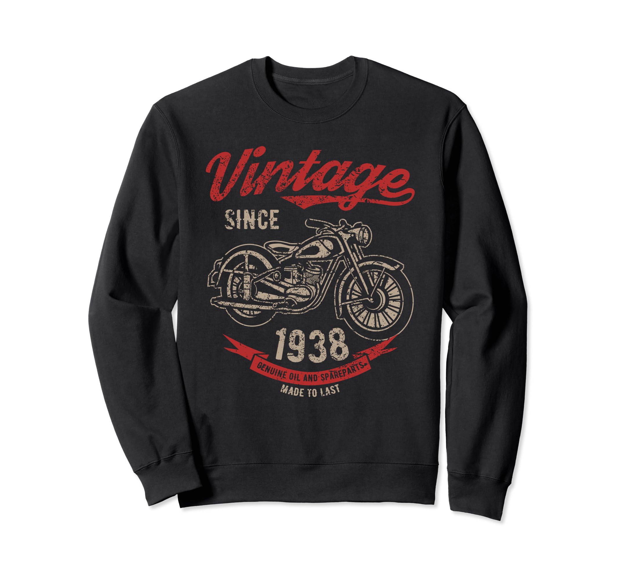 Since 1938 Birthday Gift Motorcycle Sweatshirt - Fun Novelty Design Unisex - T-Shirt, Sweatshirt, Hoodie