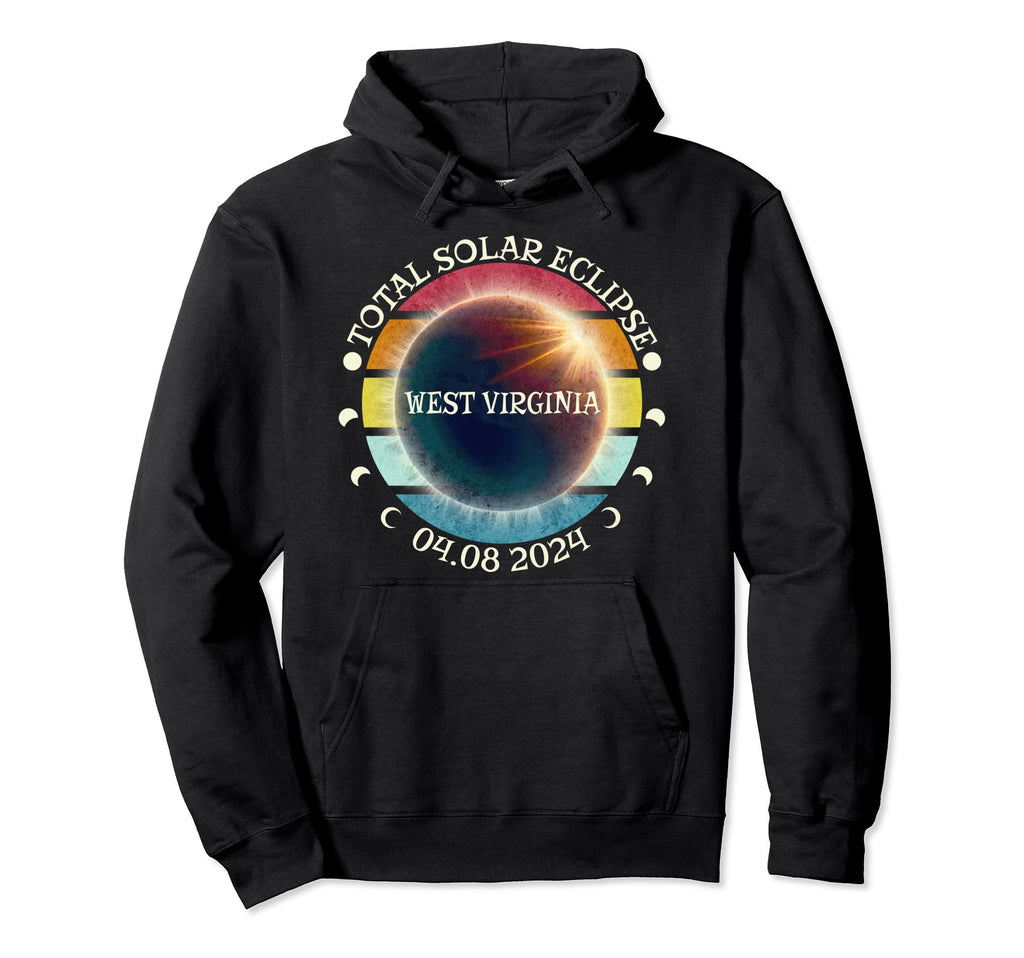 West Virginia Total Solar Eclipse April Hoodie - Novelty Apparel Men Women - T-Shirt, Sweatshirt, Hoodie