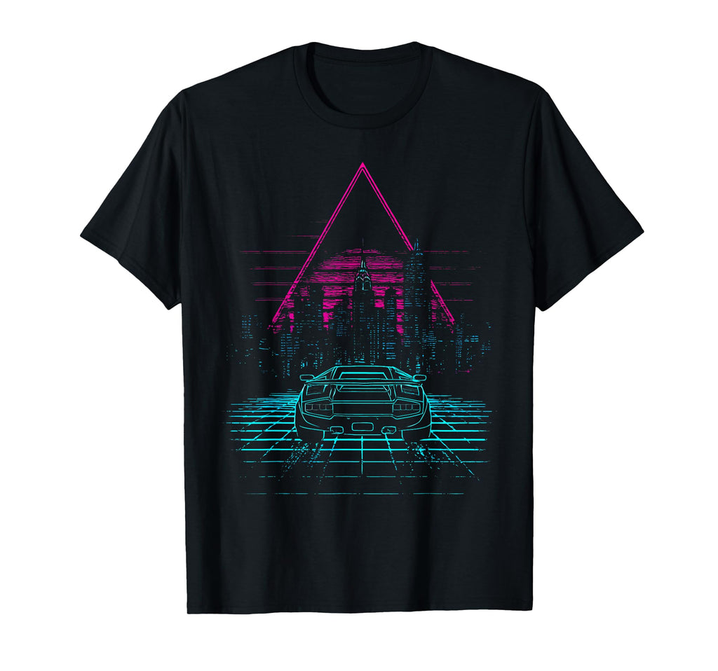 Synthwave 80S Car Aesthetic Night T-Shirt - Streetwear Style Men Women - T-Shirt, Sweatshirt, Hoodie