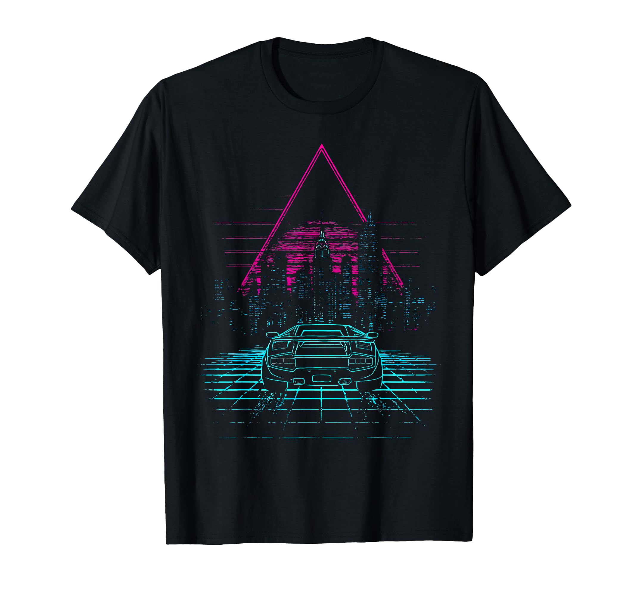 Synthwave 80S Car Aesthetic Night T-Shirt - Minimalist Print Men Women - T-Shirt, Sweatshirt, Hoodie