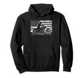 Us Flag Biker Riding Lover Motorcycle Hoodie - Graphic Print Men Women - T-Shirt, Sweatshirt, Hoodie