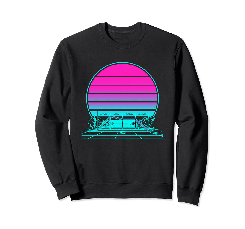 Sunset Adsr Synth Sweatshirt - Aesthetic Graphic Men Women - T-Shirt, Sweatshirt, Hoodie