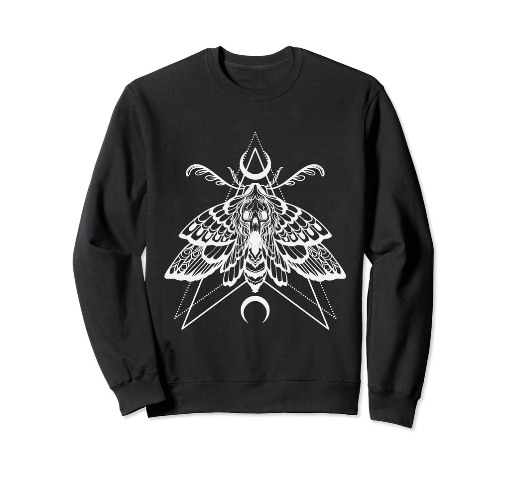 Beautiful Moth Goth Horror Sweatshirt - Minimalist Print for Adults - T-Shirt, Sweatshirt, Hoodie
