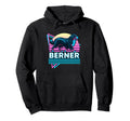 Bernese Mountain Dog Synthwave Aesthetic Hoodie - Minimalist Print Unisex - T-Shirt, Sweatshirt, Hoodie