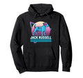 Jack Russell Terrier Synthwave Aesthetic Hoodie - Novelty Apparel Unisex - T-Shirt, Sweatshirt, Hoodie