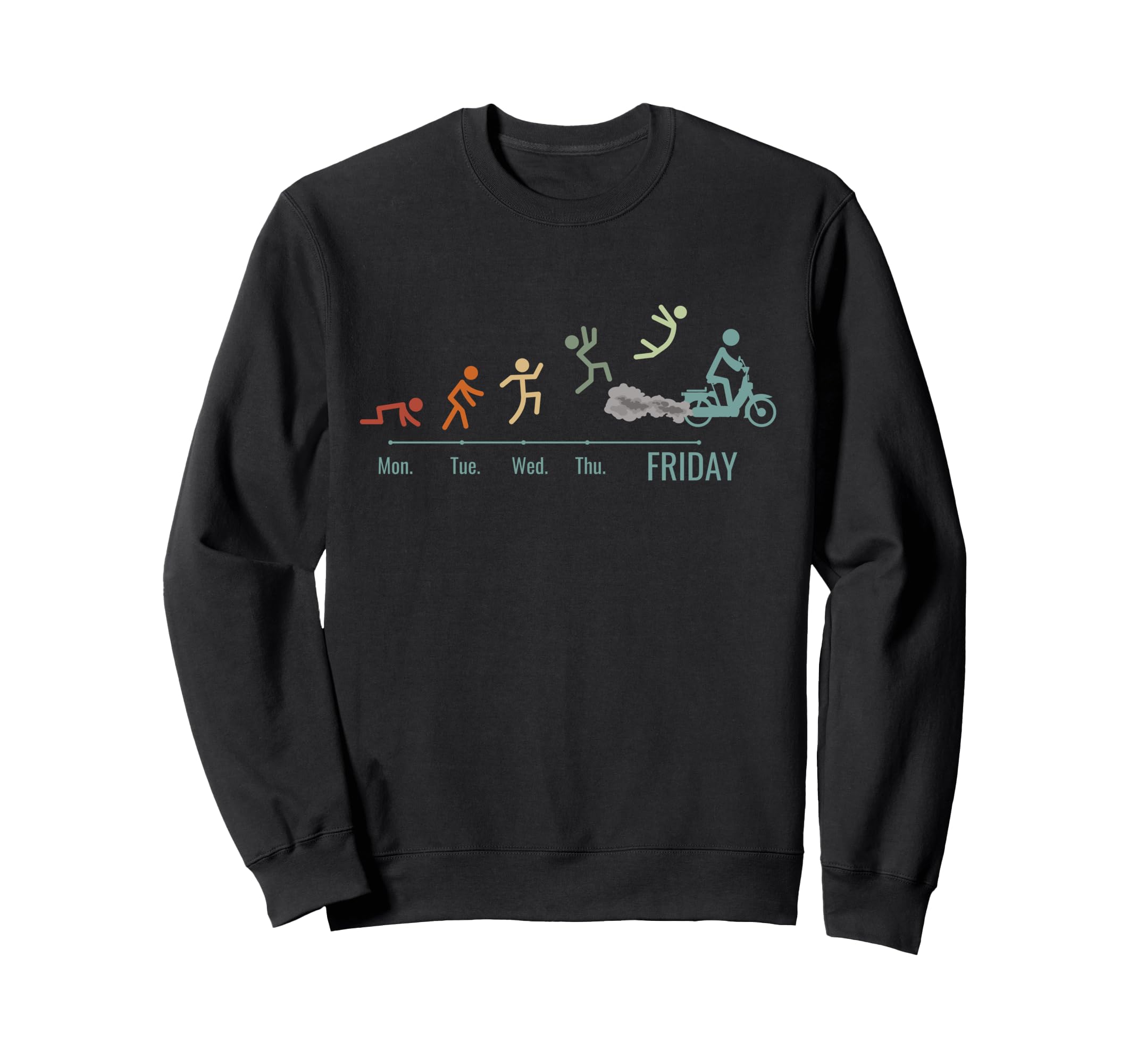 Moped Bike Mofas Moped Weekend Sweatshirt - Fun Novelty Design Men Women - T-Shirt, Sweatshirt, Hoodie