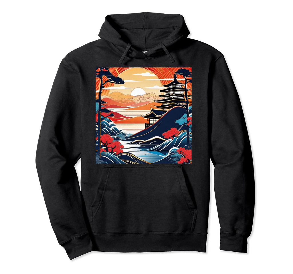 Unique And Nihonga Landscape Surreal Art Hoodie - Unique Graphic Unisex - T-Shirt, Sweatshirt, Hoodie