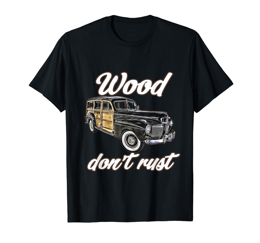Woody Wagon 40S Station Hotrod Distressed T-Shirt - Trendy Graphic Unisex - T-Shirt, Sweatshirt, Hoodie