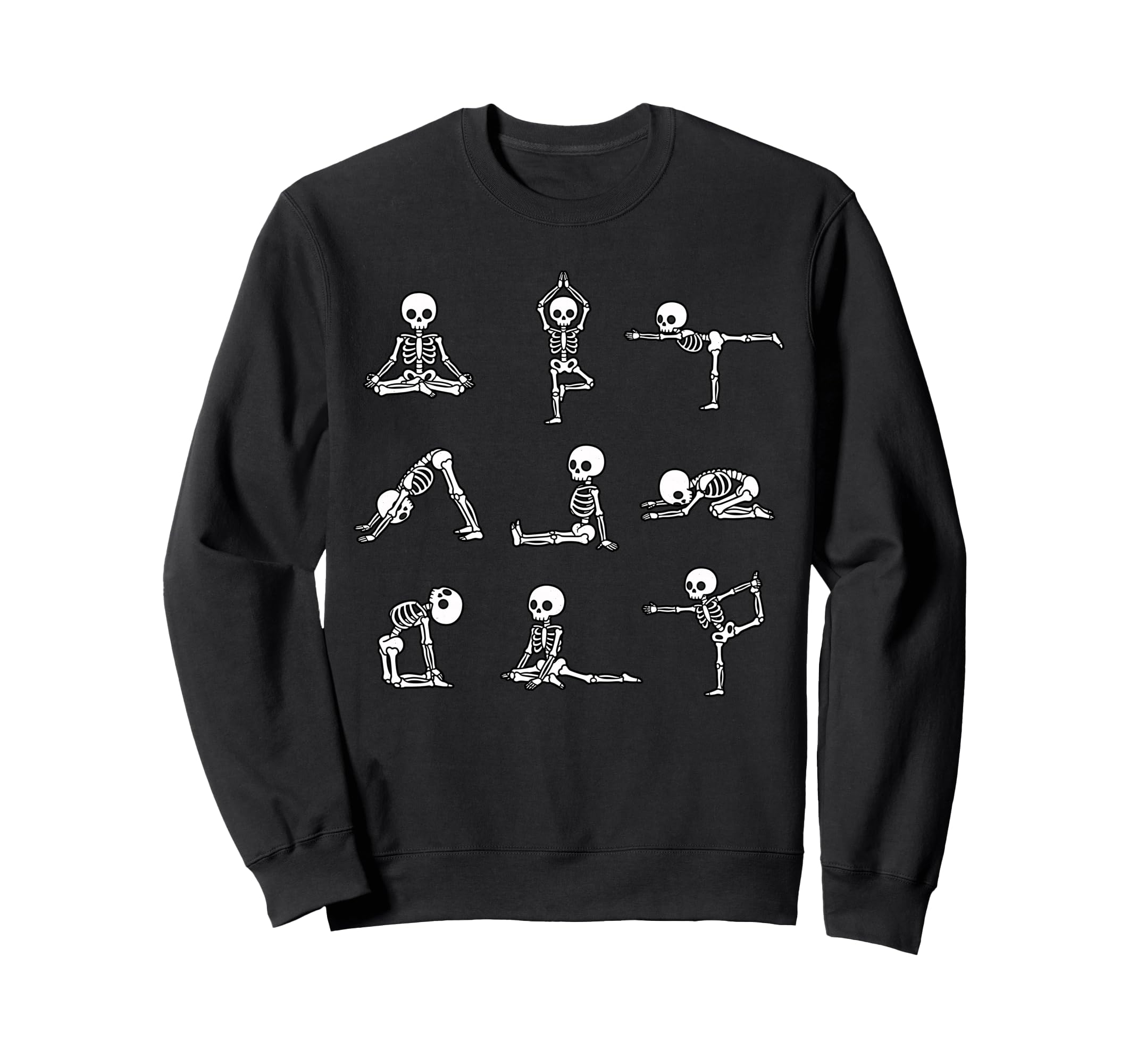 Funny Skeletons Yoga Sweatshirt - Casual Everyday Wear for Adults - T-Shirt, Sweatshirt, Hoodie