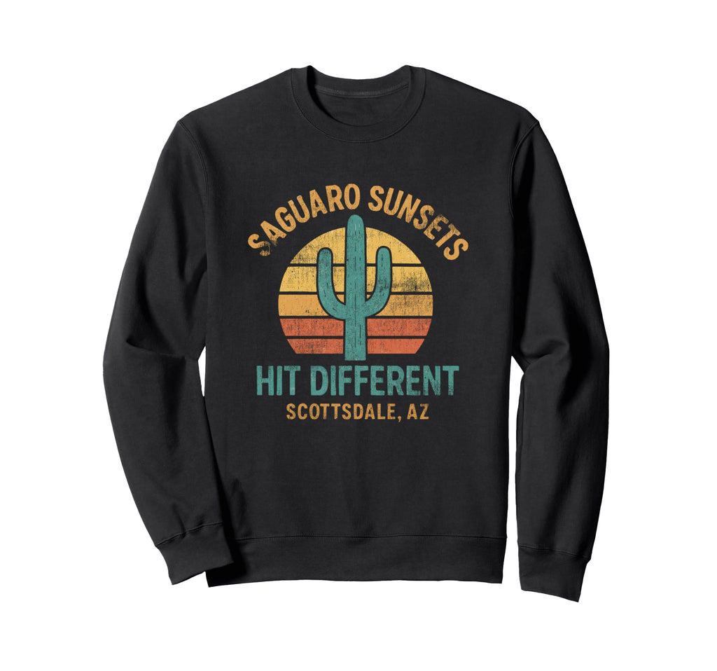 Scottsdale Arizona Saguaro Sunset Sweatshirt - Custom Art Print for Adults - T-Shirt, Sweatshirt, Hoodie