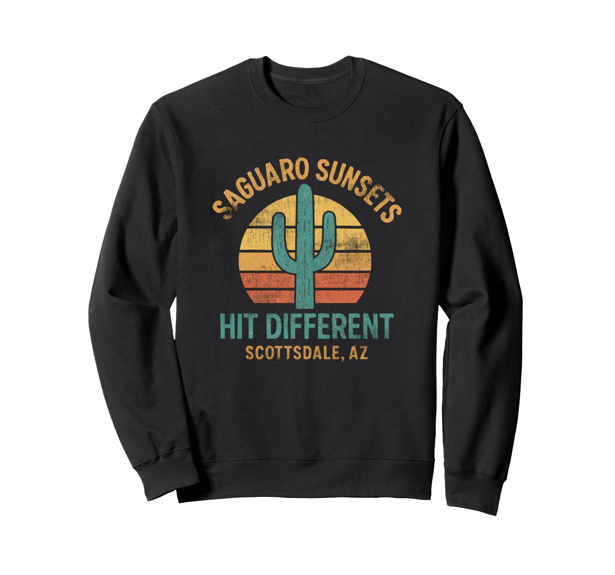 Scottsdale Arizona Saguaro Sunset Sweatshirt - Custom Art Print for Adults - T-Shirt, Sweatshirt, Hoodie