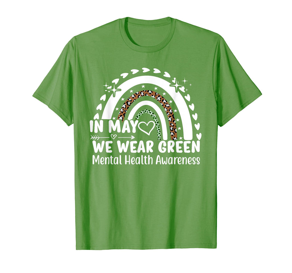 Mental Health Matters We Wear Green T-Shirt - Trendy Graphic for Adults - T-Shirt, Sweatshirt, Hoodie