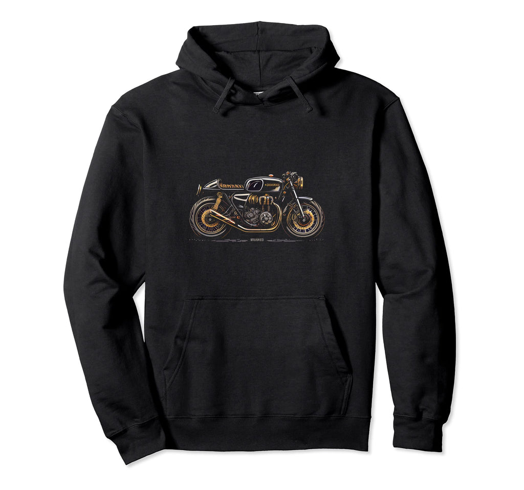Stylish Cafe Racer Motorcycle Hoodie - Custom Art Print Men Women - T-Shirt, Sweatshirt, Hoodie