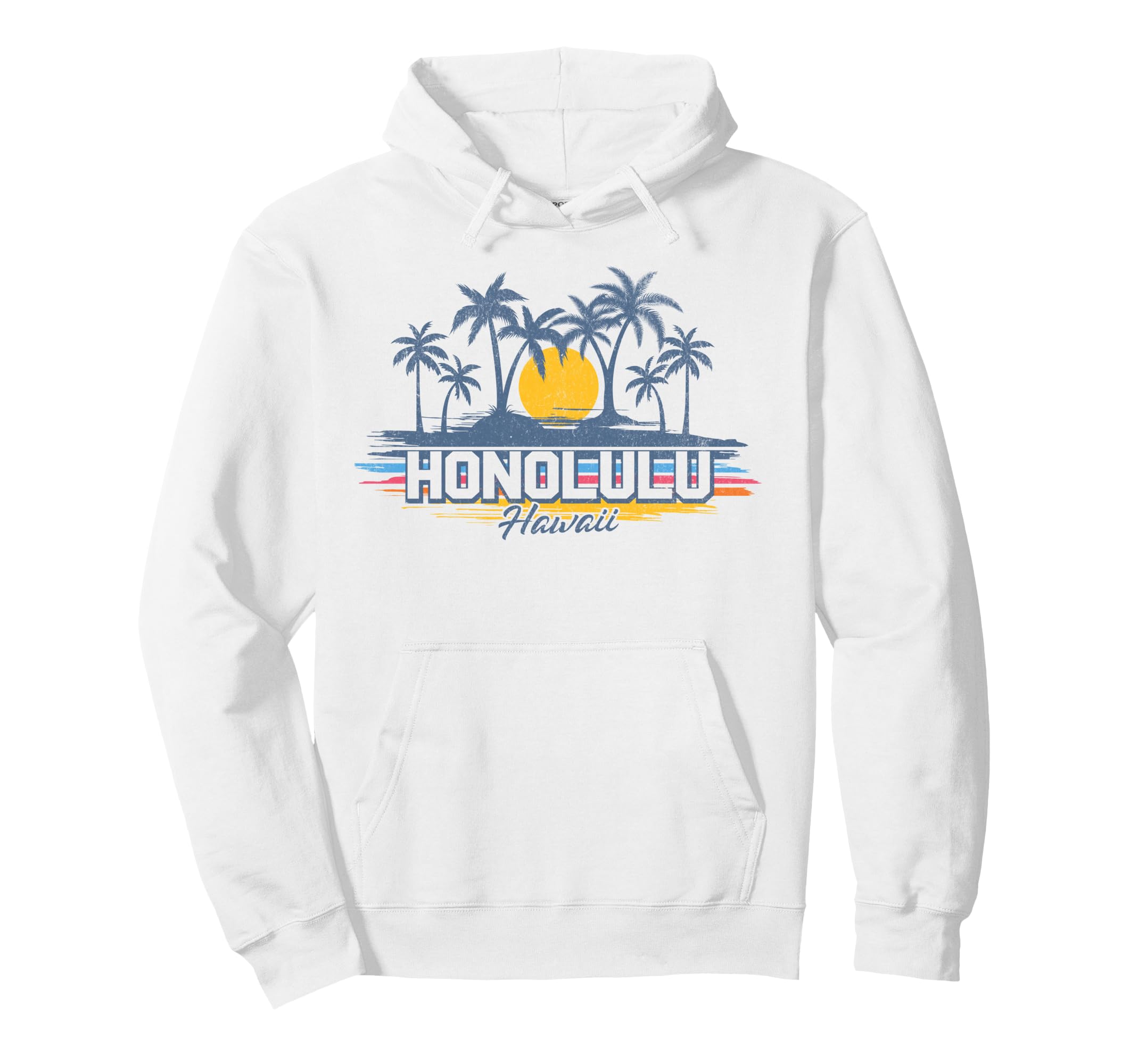 Honolulu Hawaii Beach Sunset Hawaiian Hoodie - Casual Everyday Wear Unisex - T-Shirt, Sweatshirt, Hoodie