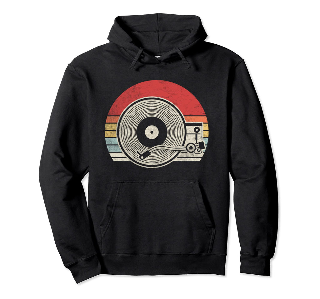 Music Collector Vinyl Record Player Hoodie - Graphic Print Unisex - T-Shirt, Sweatshirt, Hoodie