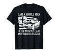 I Am Simple I Like Muscle Cars And T-Shirt - Aesthetic Graphic Men Women - T-Shirt, Sweatshirt, Hoodie