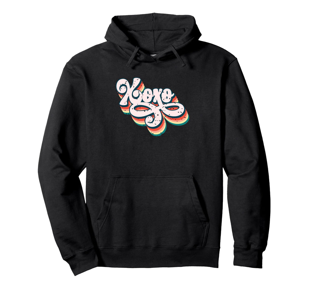 Xoxo Multicolor Typography Hoodie - Trendy Graphic Unisex - T-Shirt, Sweatshirt, Hoodie