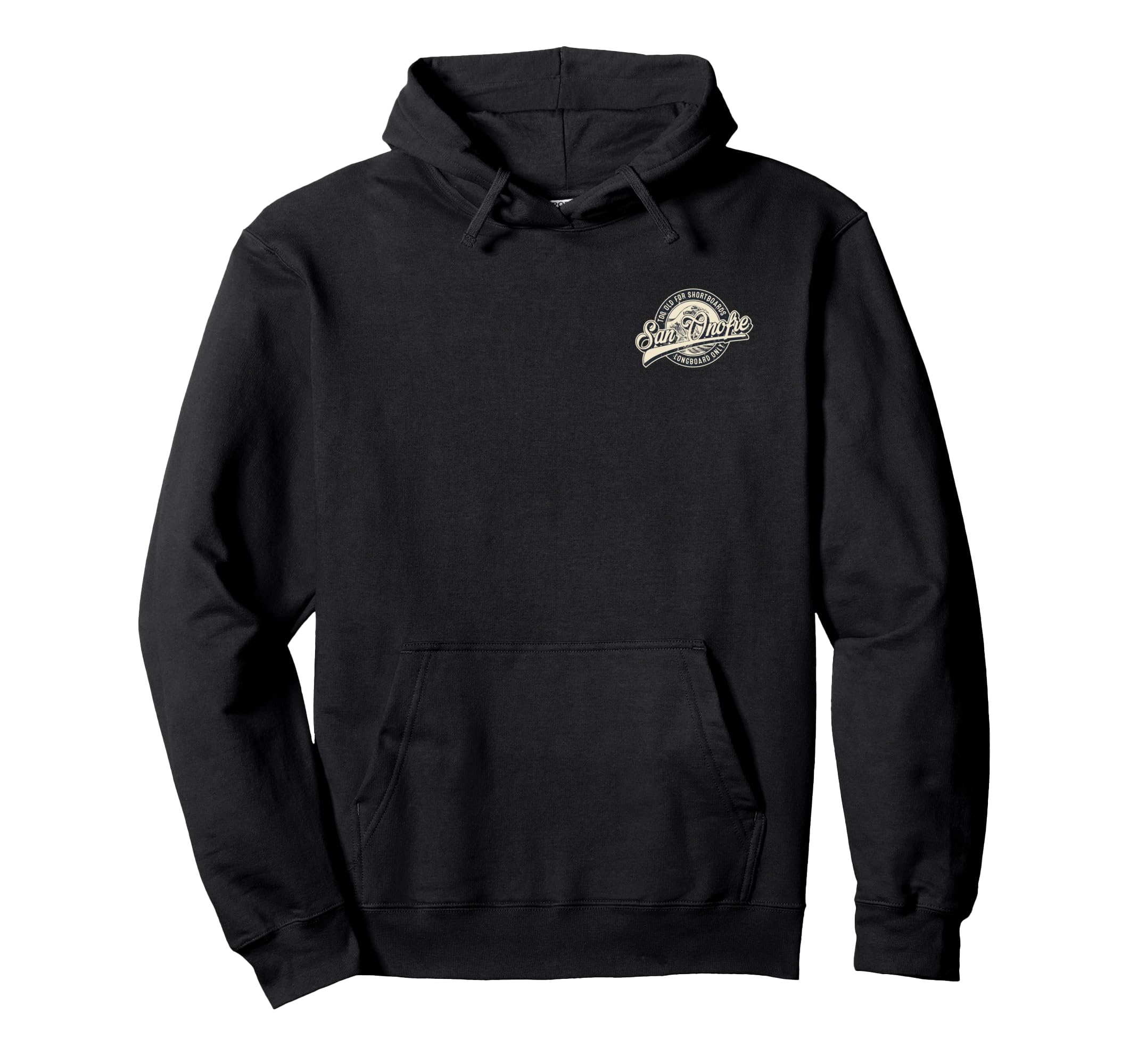 2 Sided San Onofre Longboard Only Hoodie - Aesthetic Graphic for Adults - T-Shirt, Sweatshirt, Hoodie