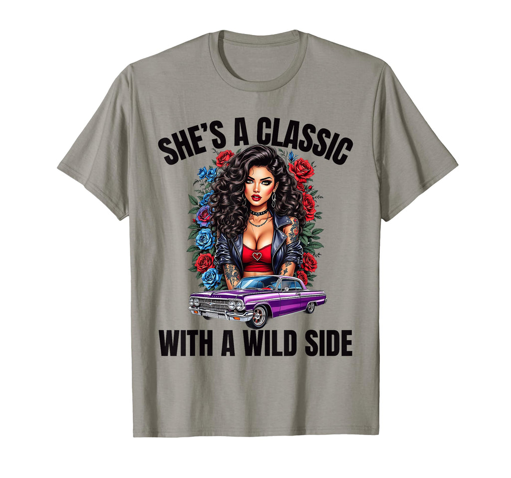 Chola Chicano Mexican Latina Car T-Shirt - Fun Novelty Design for Adults - T-Shirt, Sweatshirt, Hoodie