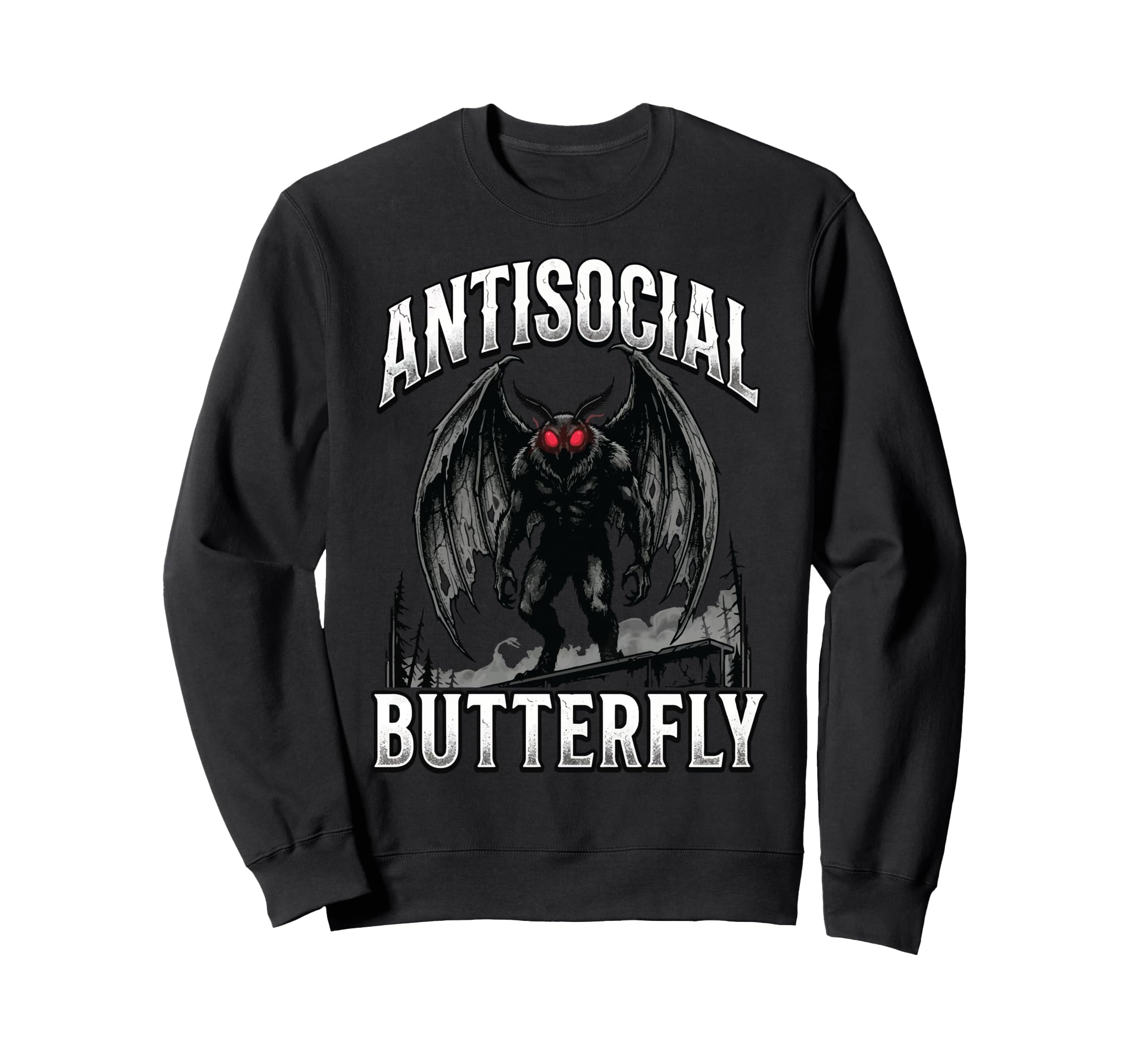 Antisocial Butterfly Sweatshirt - Trendy Graphic Unisex - T-Shirt, Sweatshirt, Hoodie