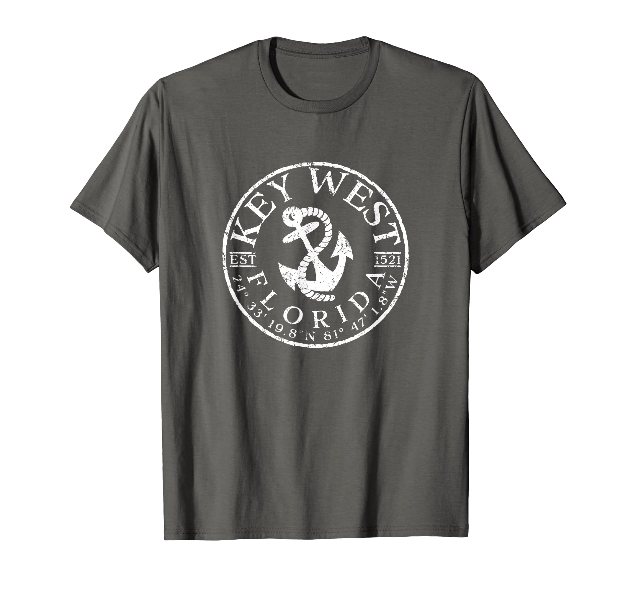 Key West Florida Boat Anchor T-Shirt - Custom Art Print Unisex - T-Shirt, Sweatshirt, Hoodie