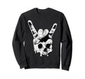 Skull Hand Horns Punk Rock 90S Rock Sweatshirt - Novelty Apparel Unisex - T-Shirt, Sweatshirt, Hoodie