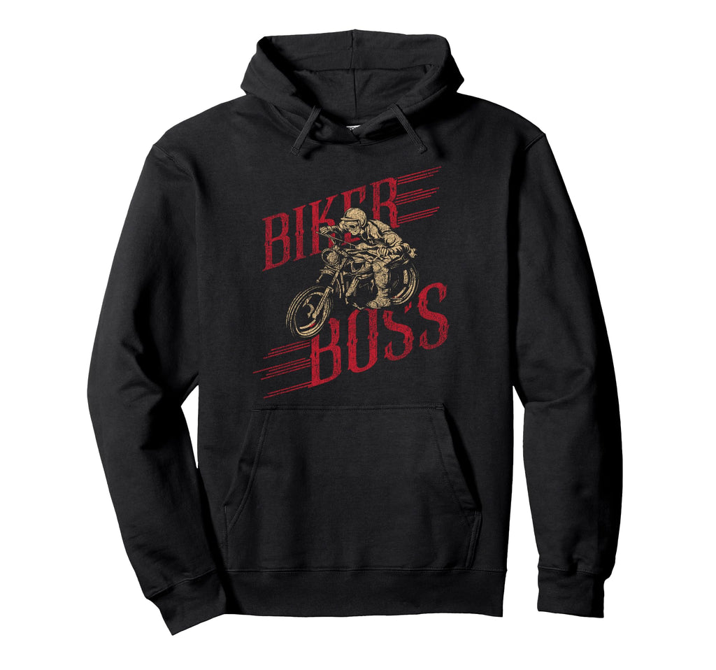 Motorcycle Biker Biker Boss Hoodie - Novelty Apparel Men Women - T-Shirt, Sweatshirt, Hoodie