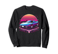 Synthwave Retrowave 80S Sports Sweatshirt - Aesthetic Graphic for Adults - T-Shirt, Sweatshirt, Hoodie
