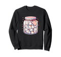 Cats Jam Jar Kawaii Pet Mental Health Sweatshirt - Minimalist Print Unisex - T-Shirt, Sweatshirt, Hoodie