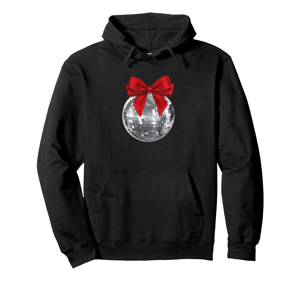 Disco Ball Red Bow Coquette Girly Hoodie - Streetwear Style for Adults - T-Shirt, Sweatshirt, Hoodie